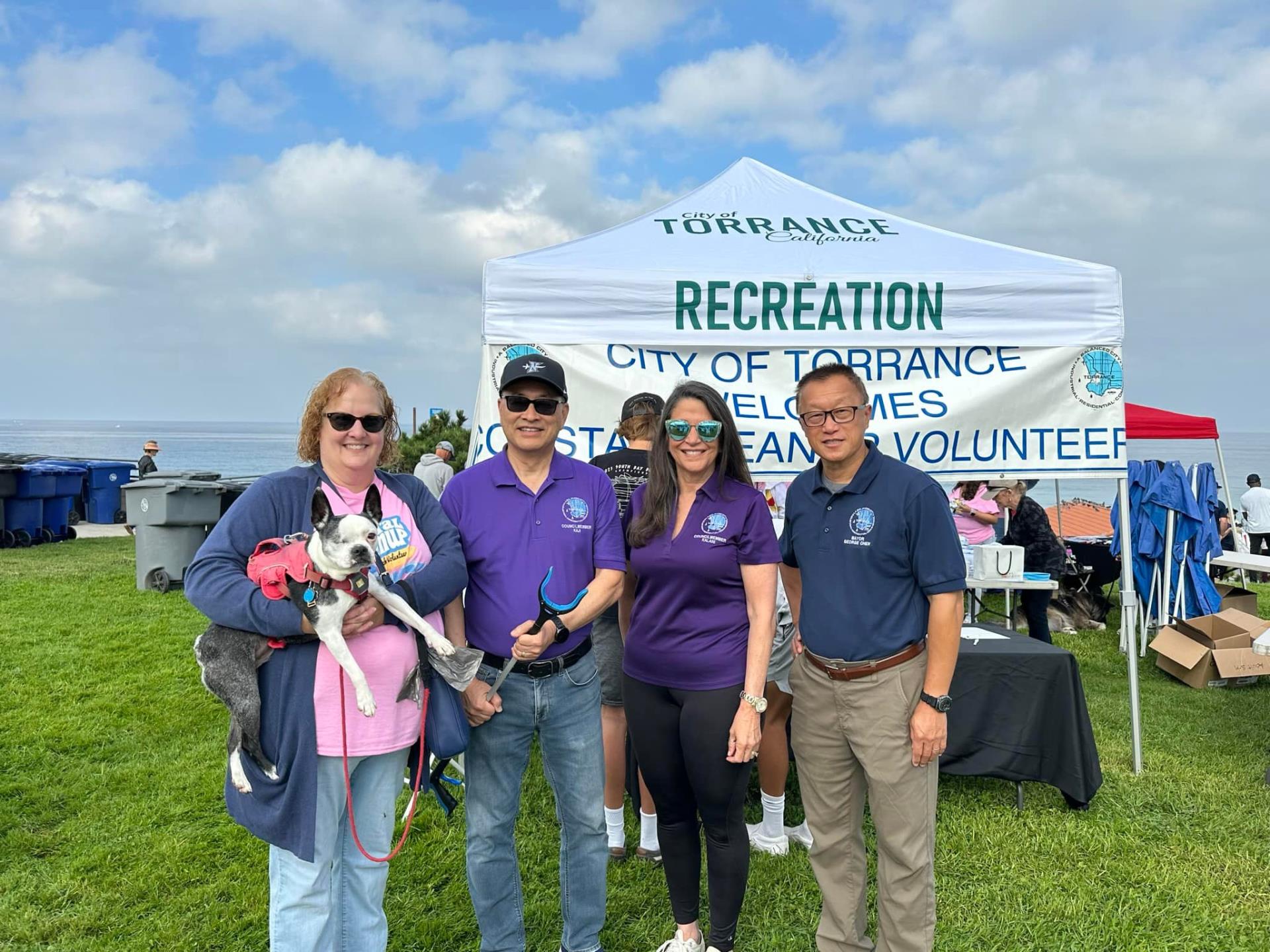 Members of Torrance City Council at Miramar Park