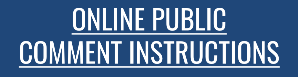 Button that says Online Public Comment Instructions