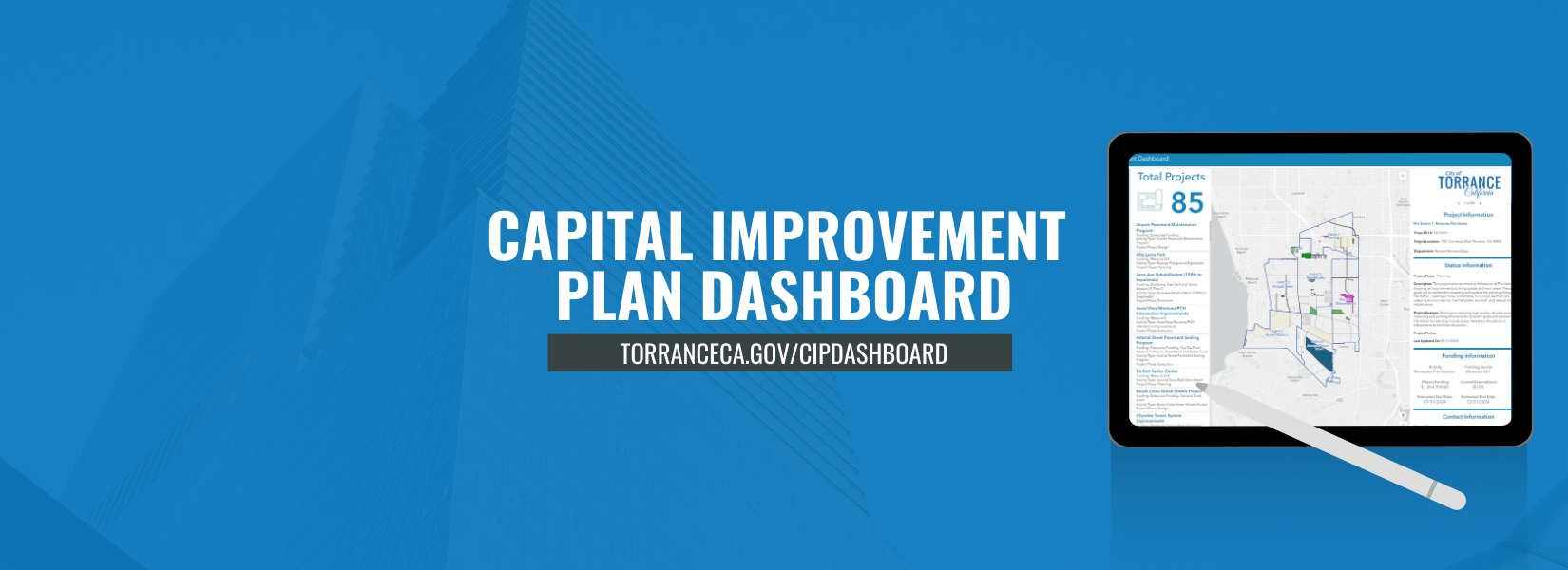 Capital Improvement Dashboard - Hero banner