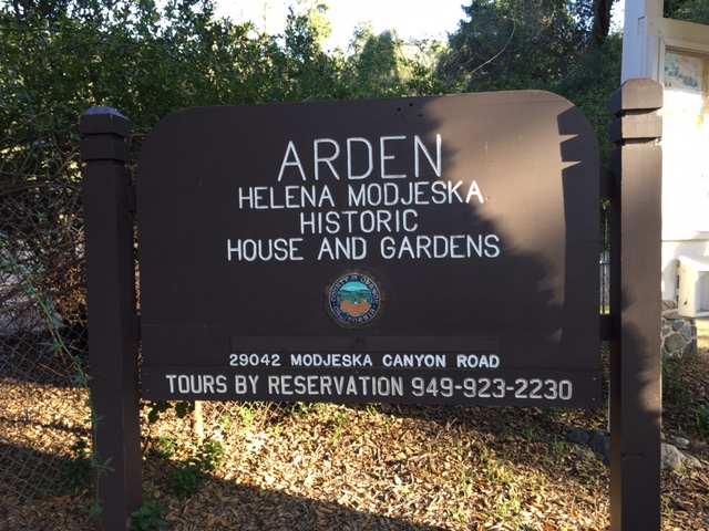 Helena Modjeska House and Gardens sign