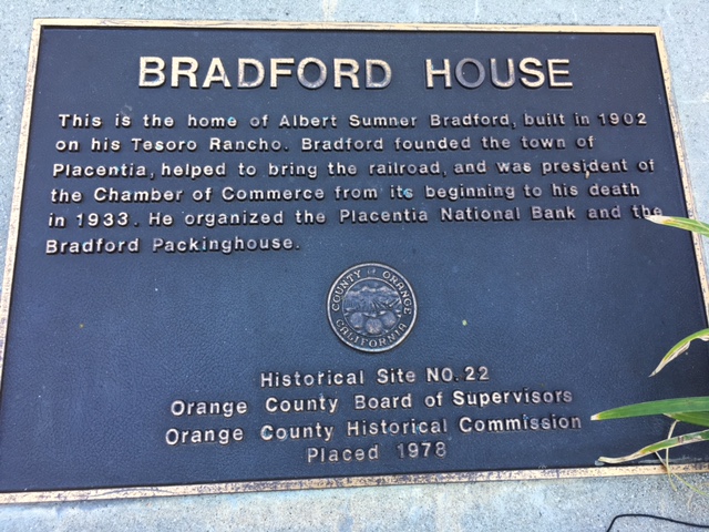 Bradford House Plaque